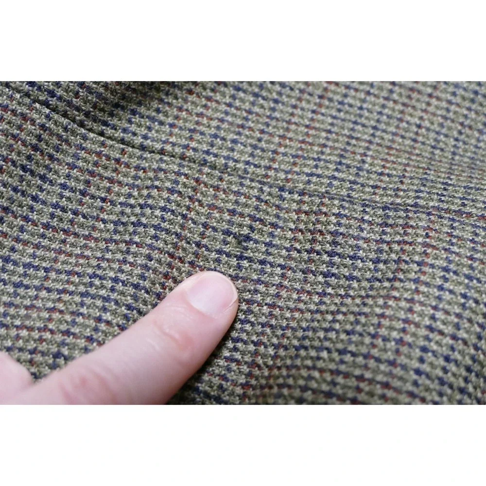 VTG Mens Ivy Style Hopsack Lambswool Sport Coat Size 46L Casual Preppy Academia